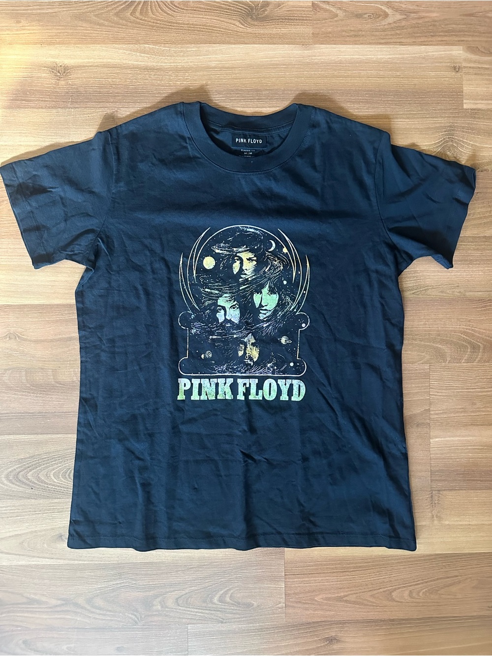 🆕 Pink Floyd Black Tee with Vintage Green/Yellow Graphic
